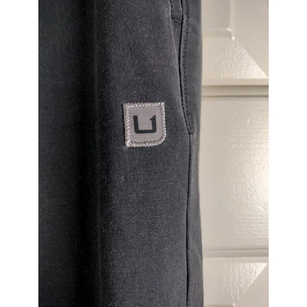 Huk Next Level Fishing Pants Boys Youth Large YL Gray Elastic Waist Stretch Sun